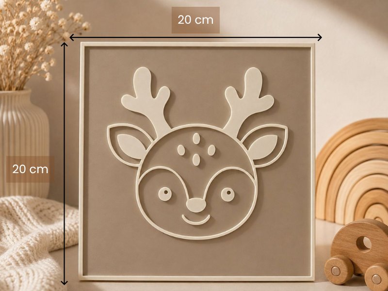 PLACA DECORATIVA ANIMAIS DA FLORESTA (VEADO) — foto 2