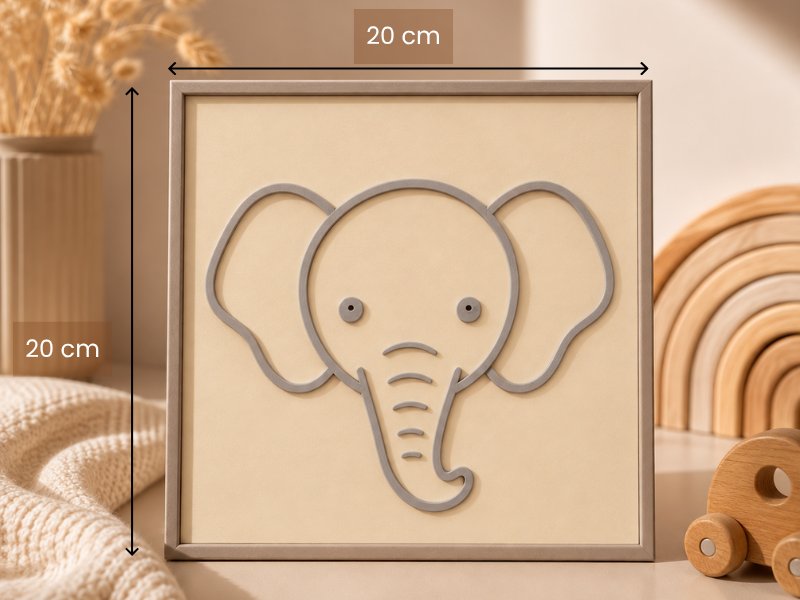 PLACA DECORATIVA SAFARI (ELEFANTE) — foto 2