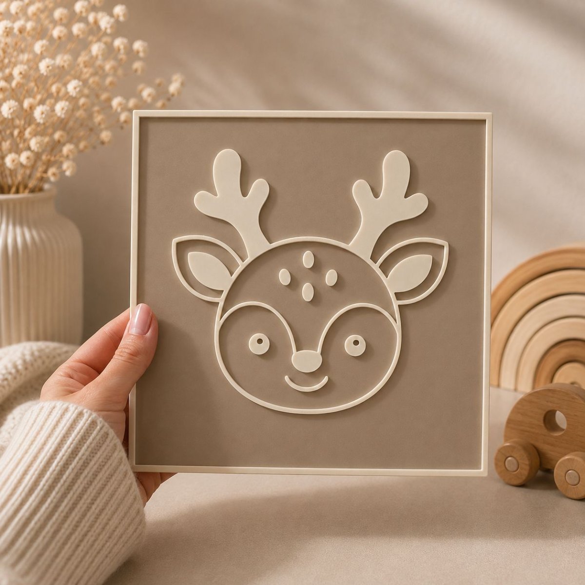 PLACA DECORATIVA ANIMAIS DA FLORESTA (VEADO) — foto 4