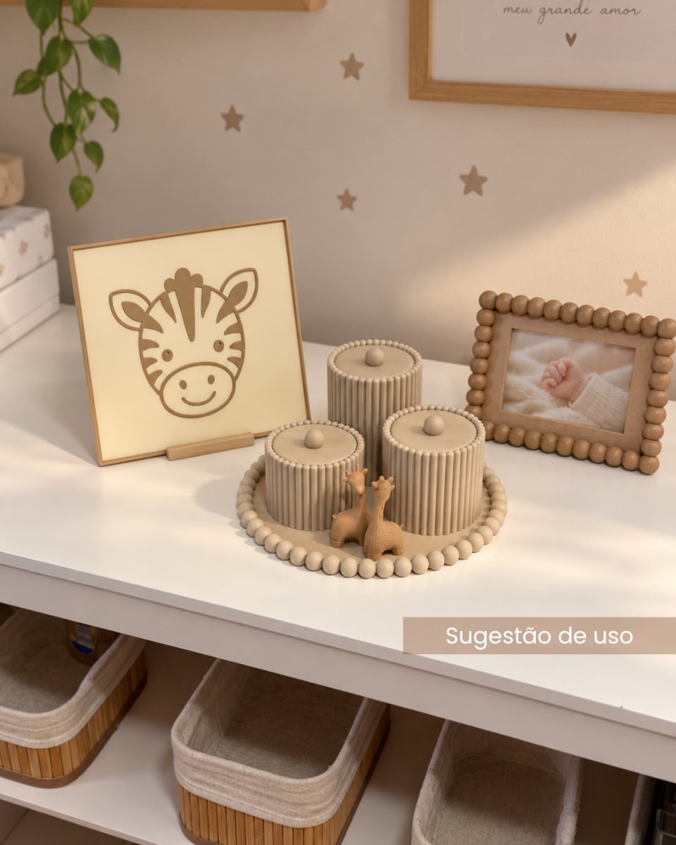  COLEÇÃO PLACAS DECORATIVAS SAFARI (ELEFANTE, ZEBRA, LEÃO, GIRAFA) — foto 2