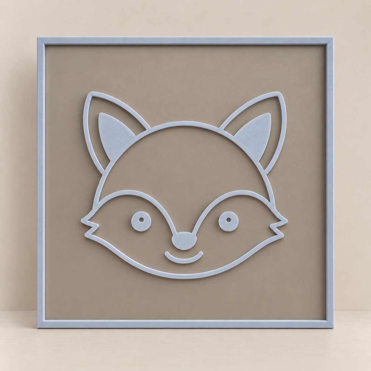 PLACA DECORATIVA ANIMAIS DA FLORESTA (RAPOSA)