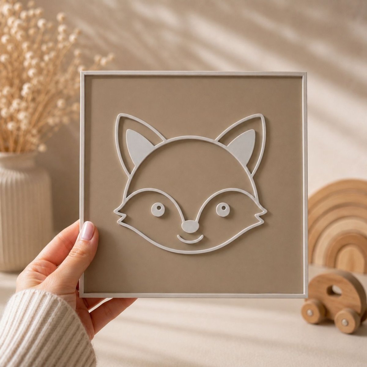 PLACA DECORATIVA ANIMAIS DA FLORESTA (RAPOSA) — foto 4