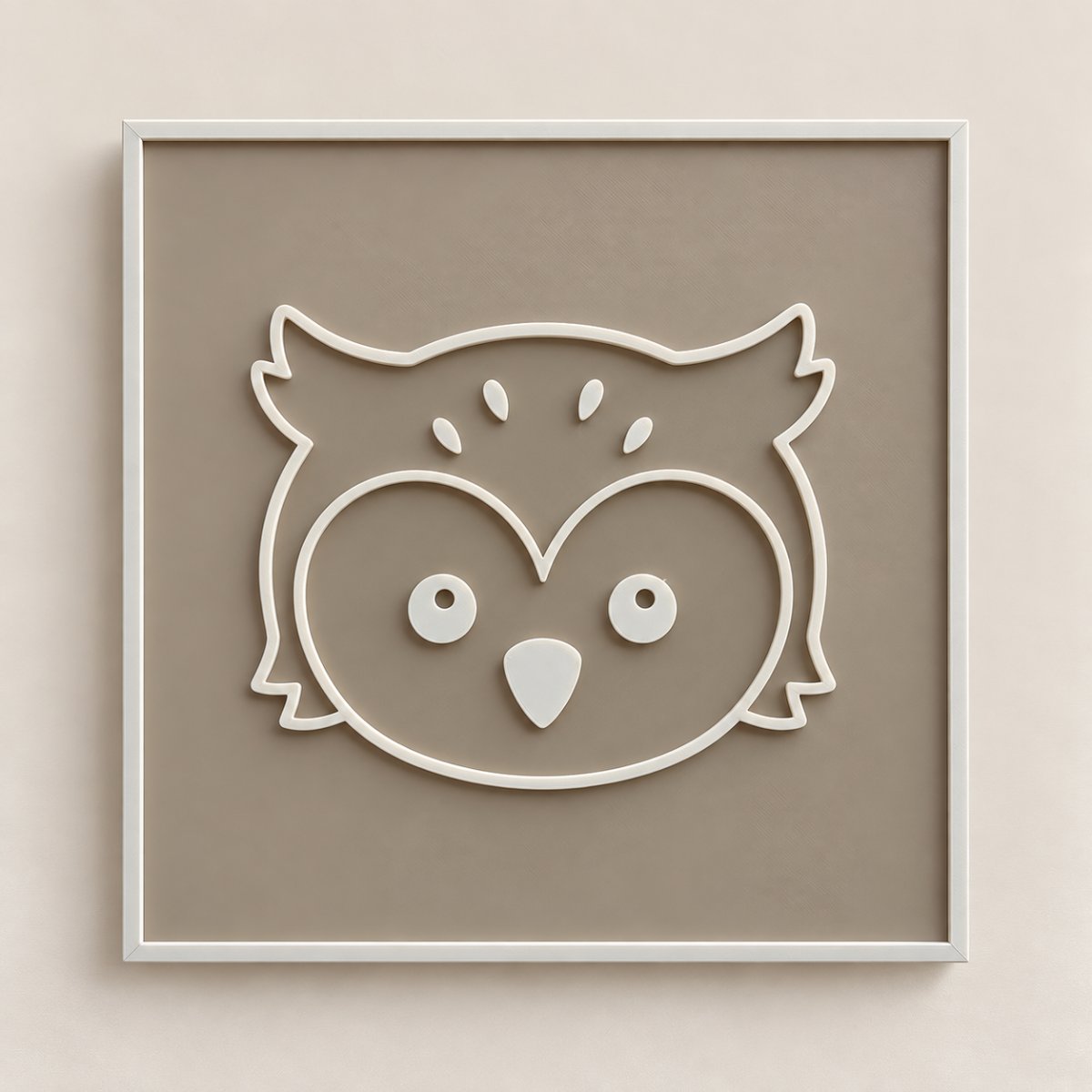 PLACA DECORATIVA ANIMAIS DA FLORESTA (CORUJA)