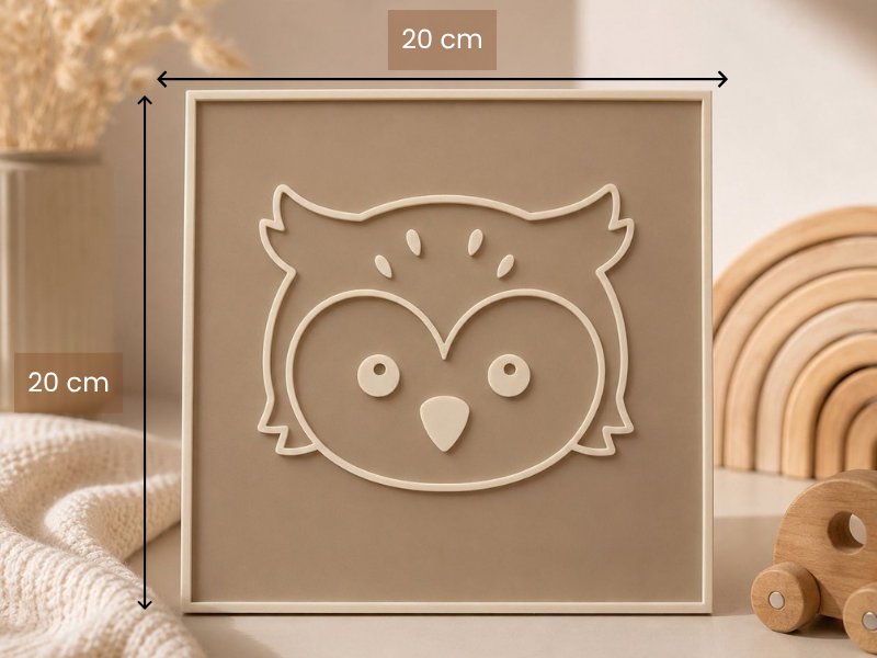 PLACA DECORATIVA ANIMAIS DA FLORESTA (CORUJA) — foto 2