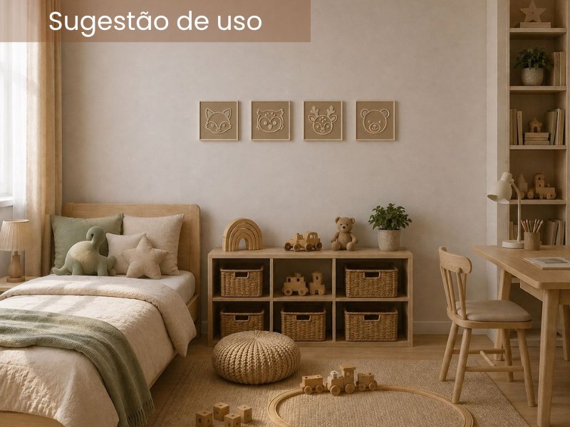 PLACA DECORATIVA ANIMAIS DA FLORESTA (VEADO) — foto 3