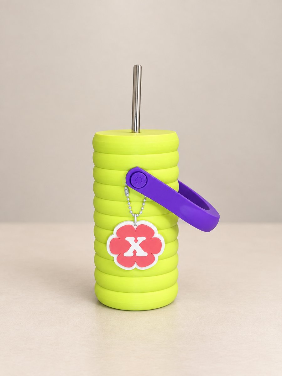 COOLER BUBBLE PARA LATA + CHAVEIRO + CANUDO INOX