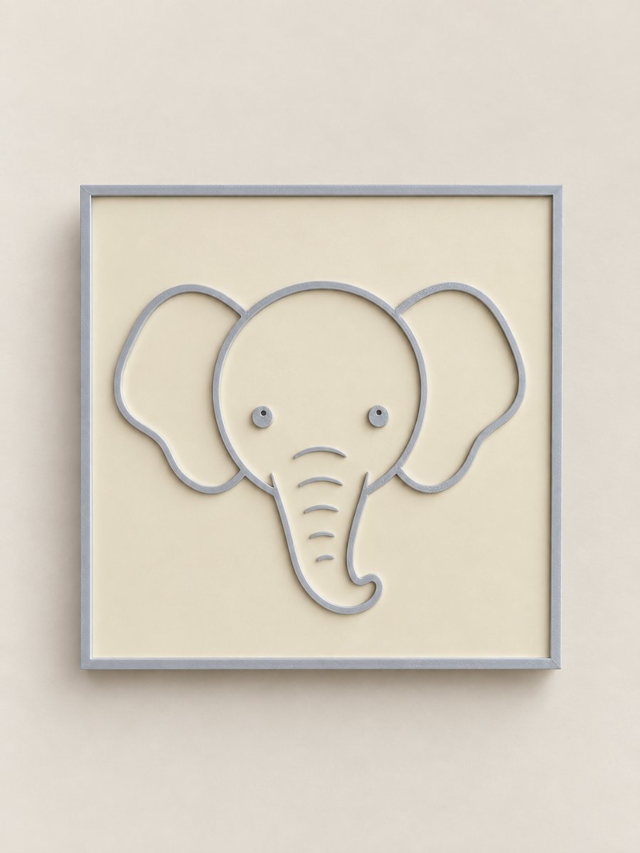 PLACA DECORATIVA SAFARI (ELEFANTE)
