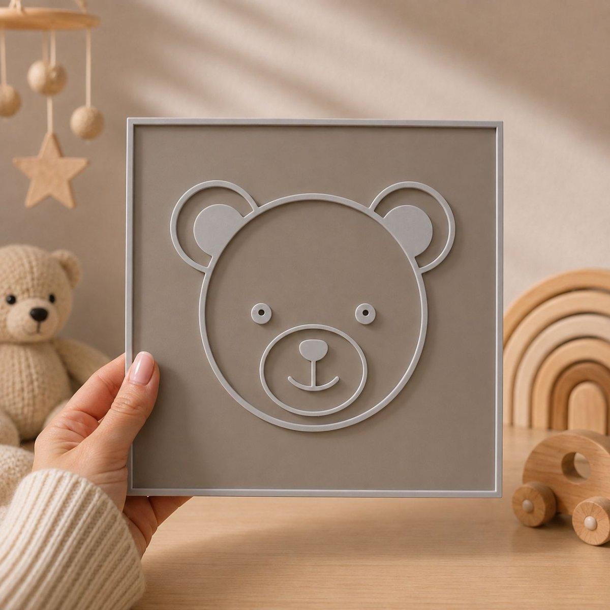 PLACA DECORATIVA ANIMAIS DA FLORESTA (URSO) — foto 4